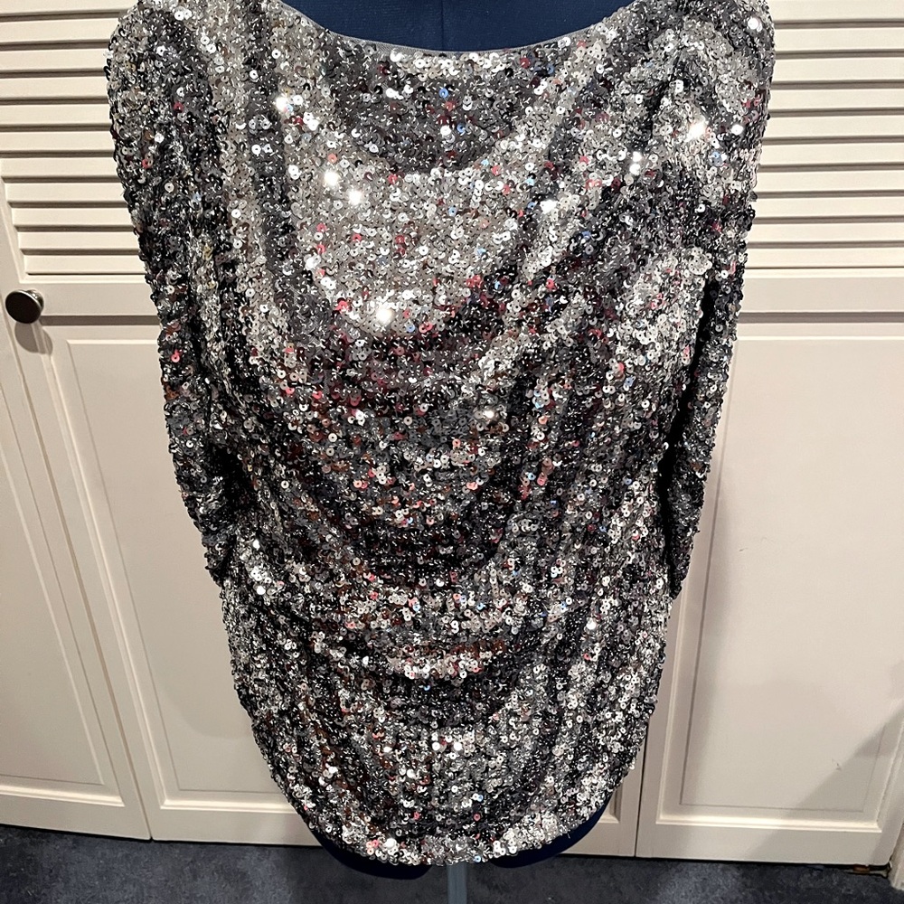 R&M Richards Silver Drape Top